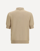 Cotton sun-logo Polo - BEIGE | Base Blu