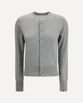 Cashmere crew-neck Cardigan n°300 Little 2 - GREY | Base Blu
