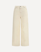 Wide-leg cotton denim Jeans - YELLOW | Base Blu