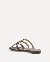 Rockstud Slider Sandal - BROWN | Base Blu