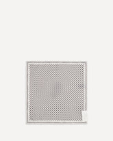 Silk Pochette with geometric pattern - GREY | Base Blu