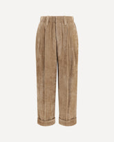 Corduroy tailored Pants - BROWN | Base Blu