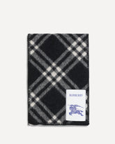 Sciarpa in lana Check - NERO | Base Blu