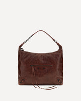 Medium Le City Hobo Shoulder Bag - BORDEAUX | Base Blu