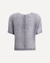 Short-sleeved silk Top - GREY | Base Blu