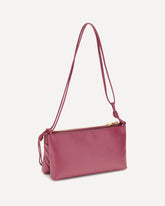 Pouch in pelle intrecciata - ROSA | Base Blu