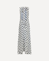 Abito lungo senza maniche con fiocco sul retro - BIANCO | Base Blu