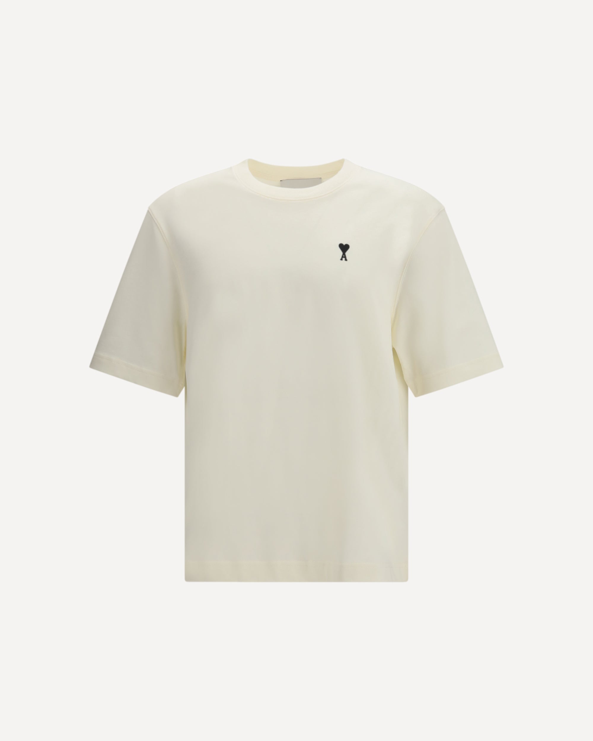 AMI PARIS Cotton T-shirt with Place Des Victoires CREAM | Base Blu