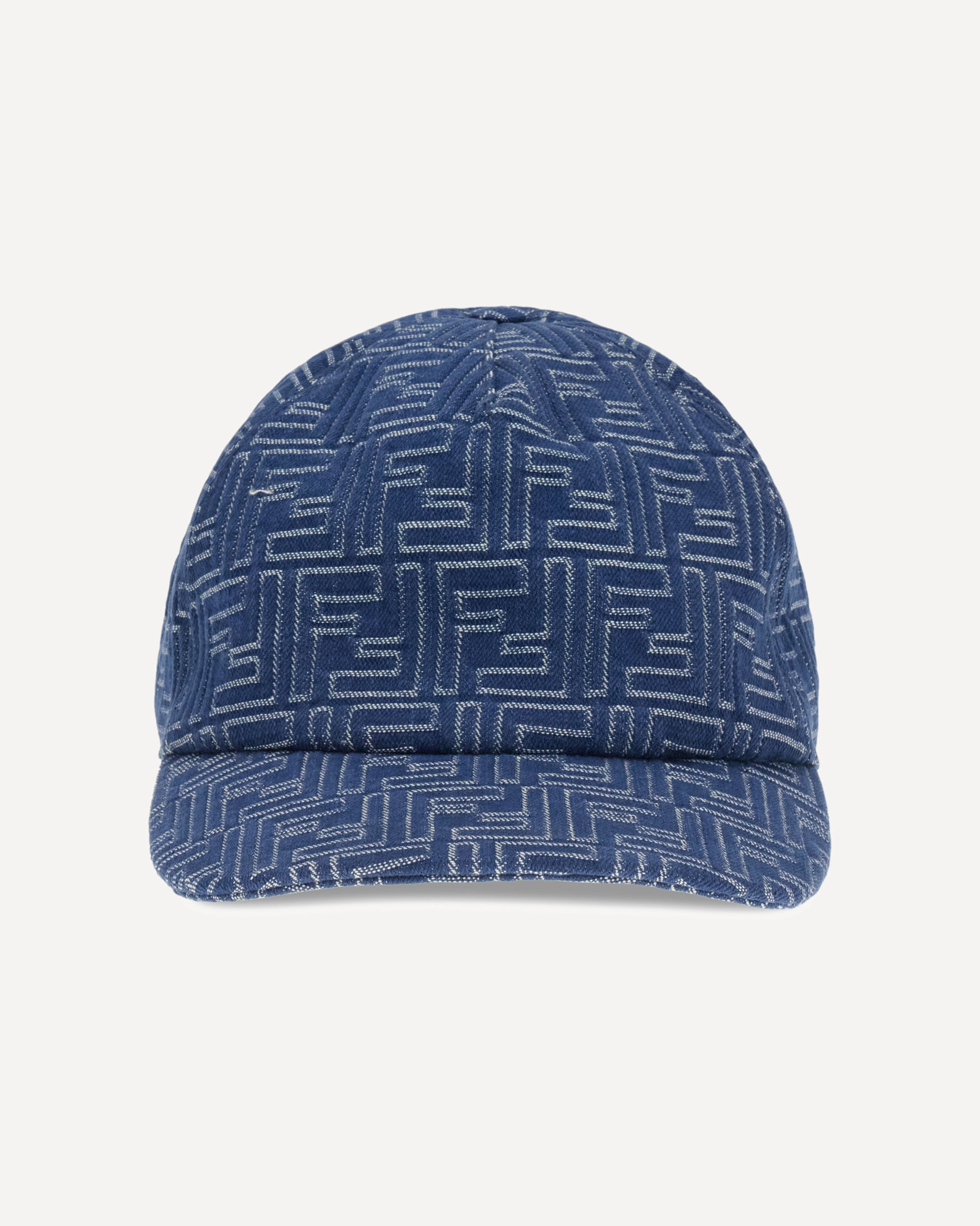 FENDI ベースボールキャップ　デニム FENDI Denim embroidery Baseball Hat BLUE | Base Blu