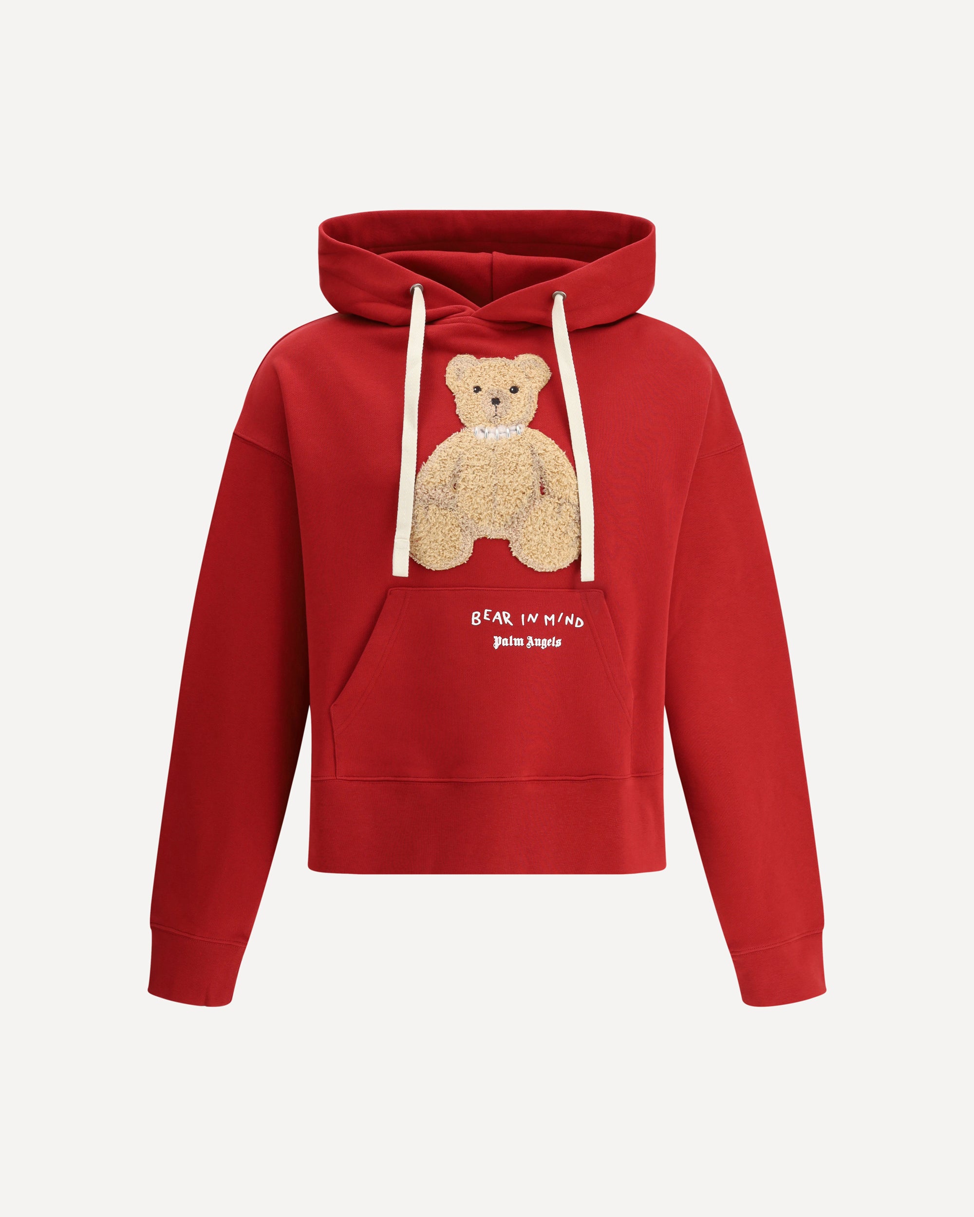 PALM ANGELS Bear In Mind Hoodie RED Base Blu