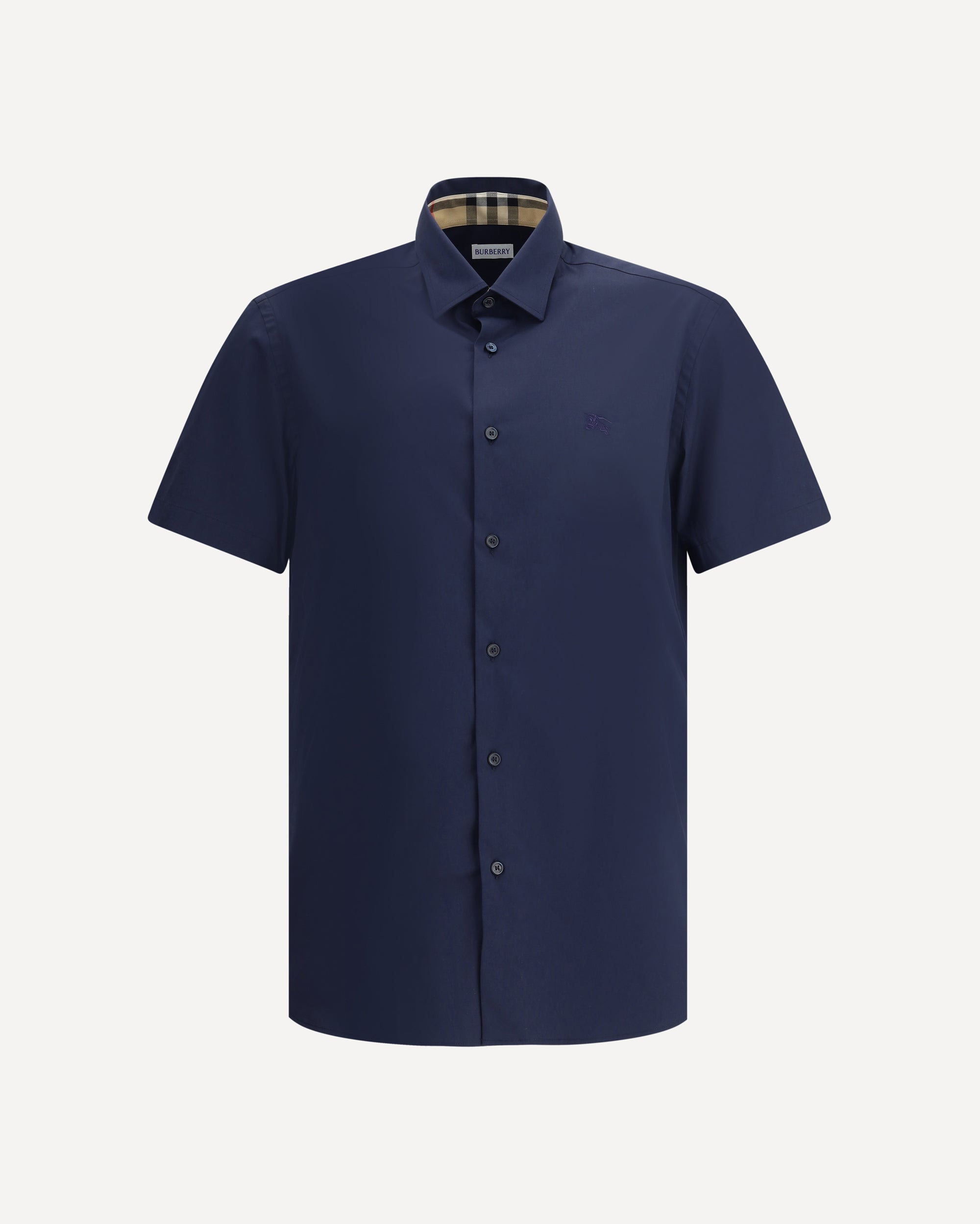 BURBERRY Short Sleeve Shirt BLUE Base Blu
