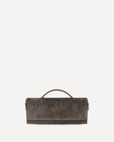 Essence suede Top-Handle Bag - BROWN | Base Blu