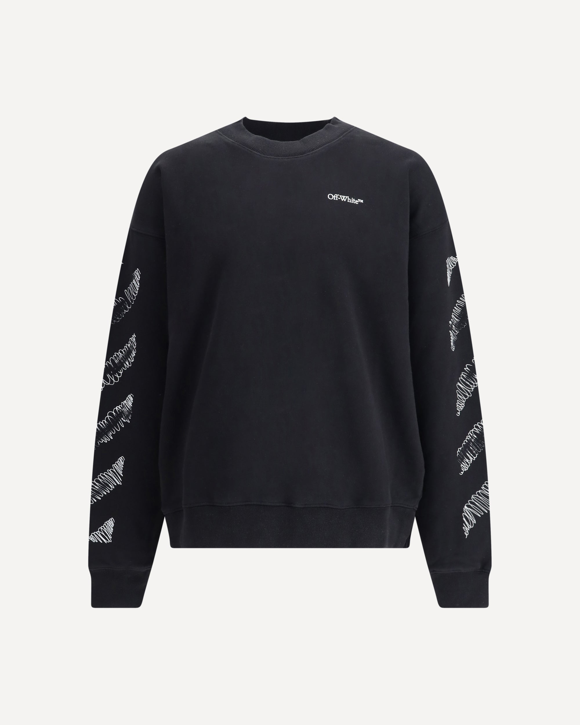 OFF-WHITE Scribble Diag Skate Crewneck BLACK | Base Blu