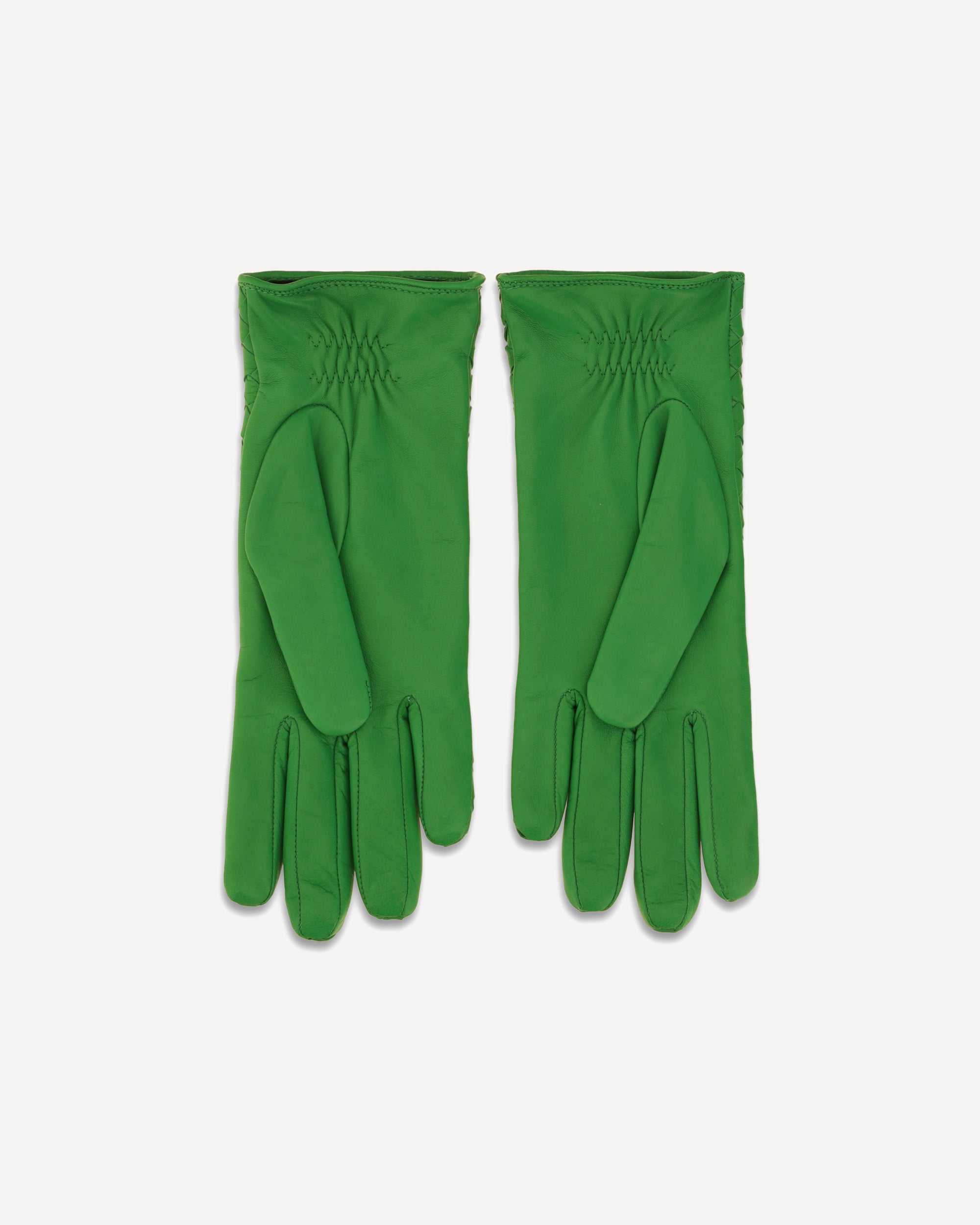 BOTTEGA VENETA Leather Gloves GREEN
