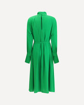 Abito midi in seta - VERDE | Base Blu