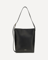 Cannolo leather Shoulder Bag - BLACK | Base Blu