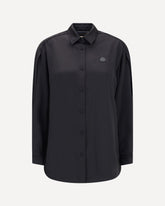 Shirt in Technical Polyester Satin Moncler x EE72 collection by Edward Enninful - BLACK | Base Blu