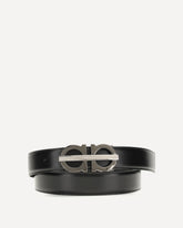 Cintura reversibile e regolabile Gancini - NERO | Base Blu