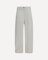 Adorni cropped Pants - WHITE | Base Blu