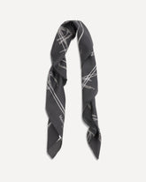 Numerical silk Scarf - GREY | Base Blu
