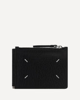 Portacarte in pelle martellata - NERO | Base Blu