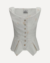Gilet floreale con bottoni Vest - BIANCO | Base Blu