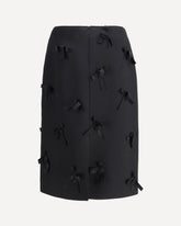 Gonna in satin con fiocchi - NERO | Base Blu