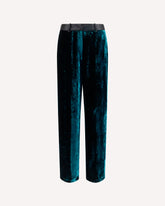 Moiré velvet tuxedo Pants - GREEN | Base Blu