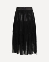 Organza Skirt with fringes - BLACK | Base Blu