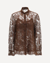 Lace Shirt - BROWN | Base Blu