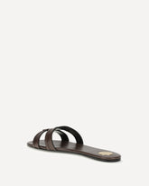Smooth leather Mabrouka Sandals - BROWN | Base Blu