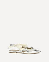 Metallic leather Gianira Ballerinas - SILVER | Base Blu