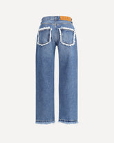 Frayed Cut Jeans - BLUE | Base Blu