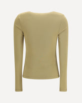 Long-sleeve ruched Top - BEIGE | Base Blu