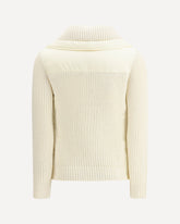 High collar quilted long sleeve Jacket - CREAM | Base Blu