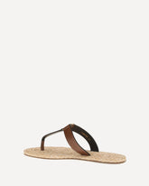 Sandali infradito Babylone in pelle  - MARRONE | Base Blu