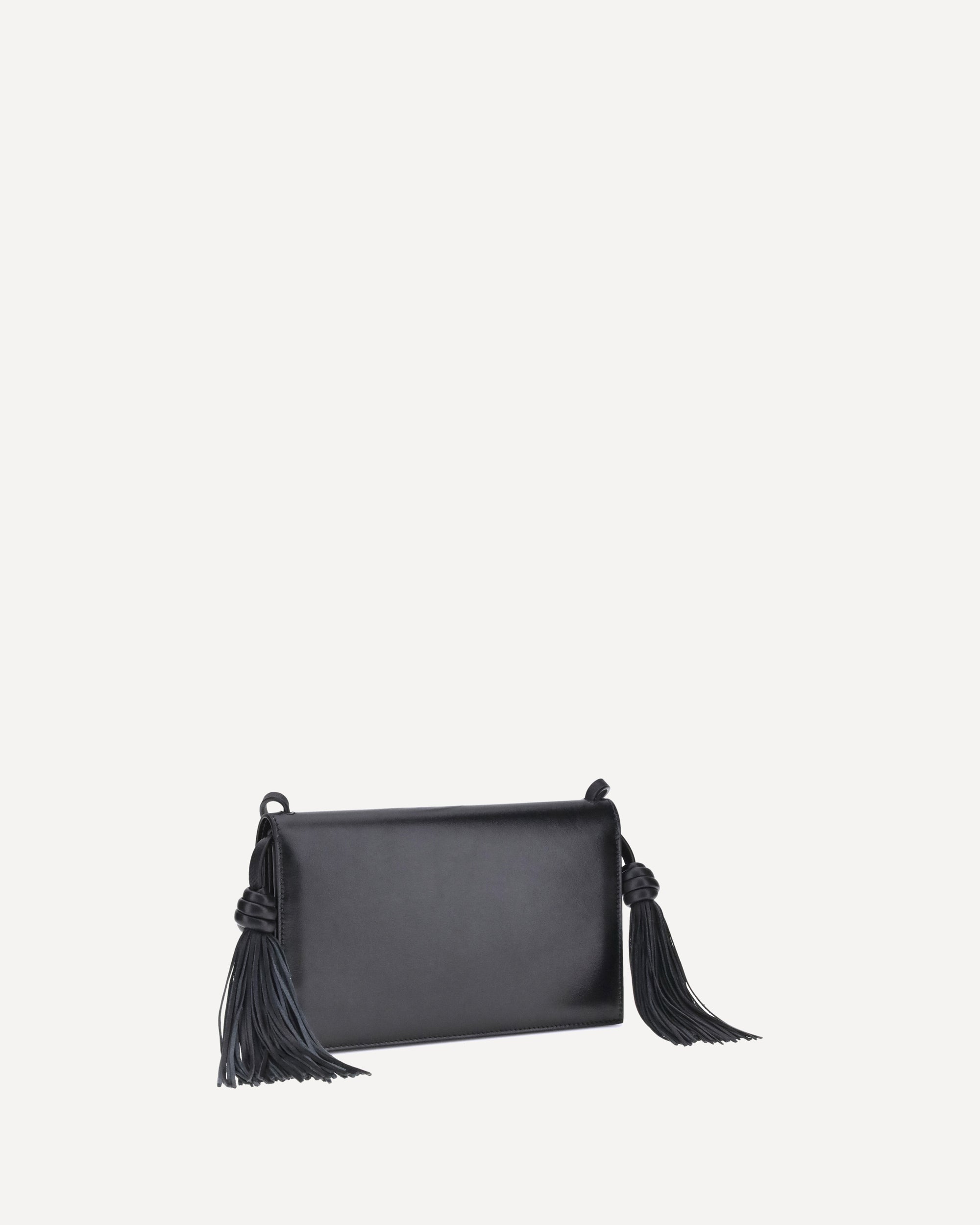 JIL SANDER Tassel Shoulder Bag BLACK | Base Blu