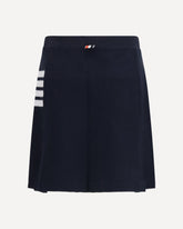 4-bar piqué mini Skirt - BLUE | Base Blu