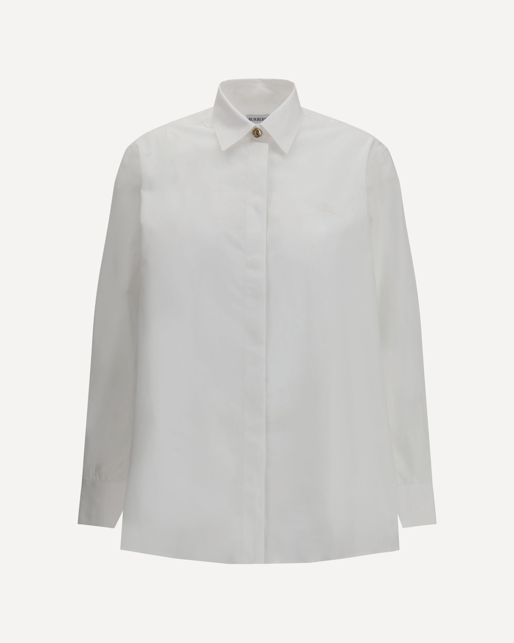 burberry white dress shirt Burberry Cotton Shirt With Check Trims