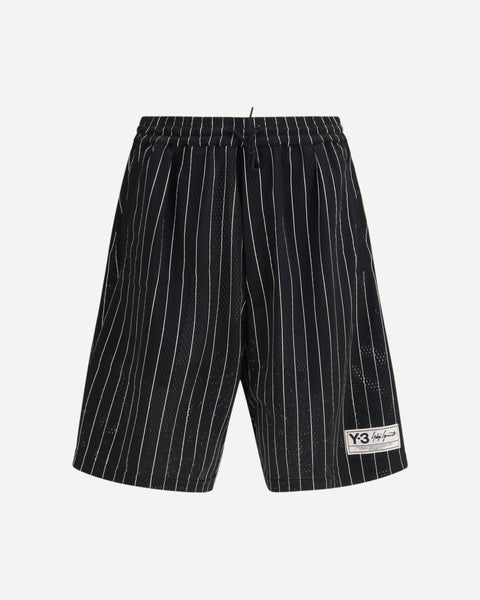 Y-3 Striped mesh Shorts BLACK | Base Blu
