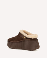 Nama Wedge Mules - BROWN | Base Blu