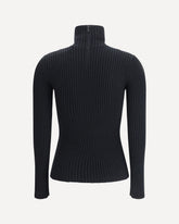 Ribbed long-sleeve T-shirt - BLACK | Base Blu
