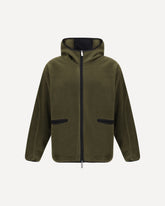 Hoodie in polar fleece - GREEN | Base Blu
