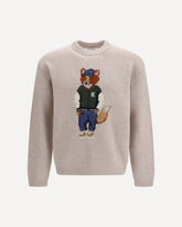 Dressed Fox wool-blend Sweater - BEIGE | Base Blu