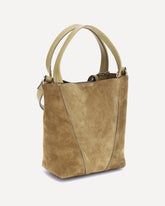 Suede Spin Handbag - BEIGE | Base Blu