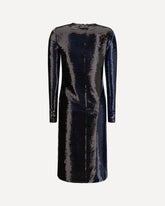 Two-tone sequin Dress - BLUE | Base Blu