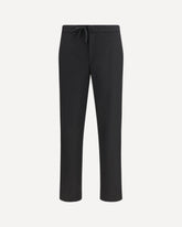 Drawstring tailored Trousers - BLACK | Base Blu