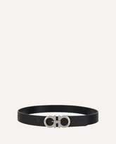 Reversible and adjustable leather Belt - BLACK | Base Blu
