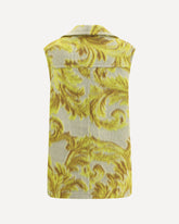 Gilet in Misto Lana Jacquard  - GIALLO | Base Blu