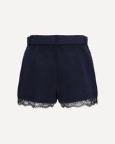 Wool Shorts with lace -  | Base Blu